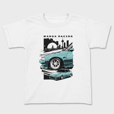 Drifting Japanese Cars Customized Moon City, Kids' T-Shirt