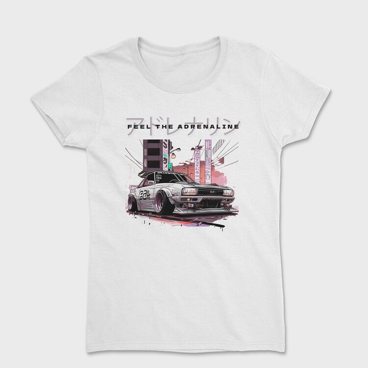 Feel the Adrelaline Japanese Car Manga, Women's T-Shirt