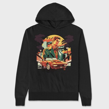 Classic Car Convertible Man Trees, Unisex Men's Hoodie