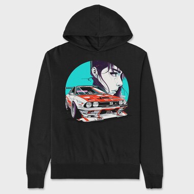 Racing Car Girl Manga, Unisex Men's Hoodie
