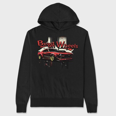 Beast on Wheels Muscle Car, Unisex Men's Hoodie