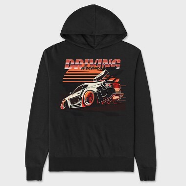 Supercar Racing Car Driving Dreams, Unisex Men's Hoodie