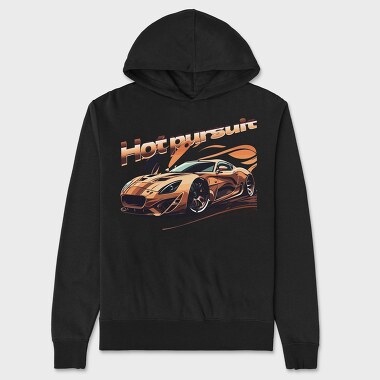 Unisex Men's Hoodie, Hot Pursuit Racing Car