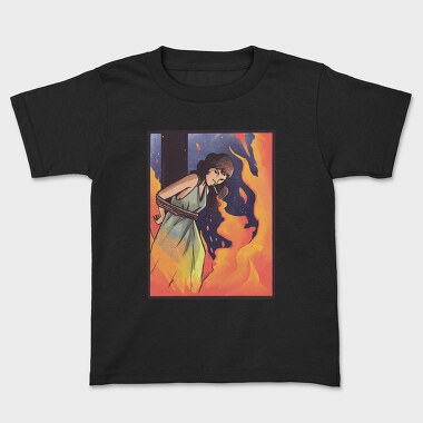 Burning Witch Cigarrette, Kids' T-Shirt