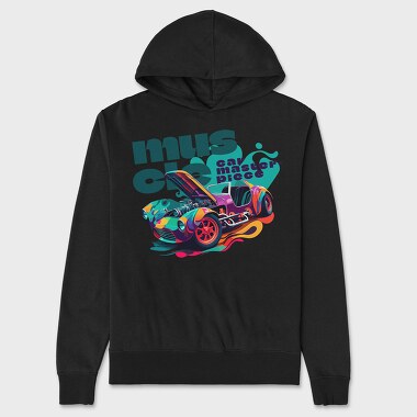 Car Modified Engine Colorful, Unisex Men's Hoodie