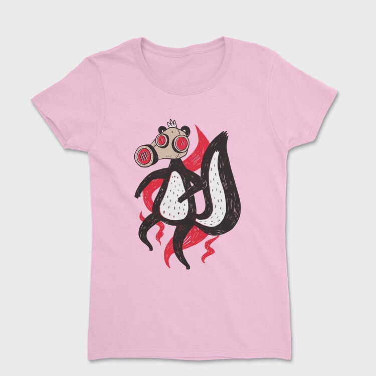 Skunk With Gas Mask, Women's T-Shirt