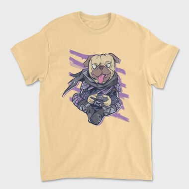 Pug Gamer Ninja, Unisex Men's T-Shirt