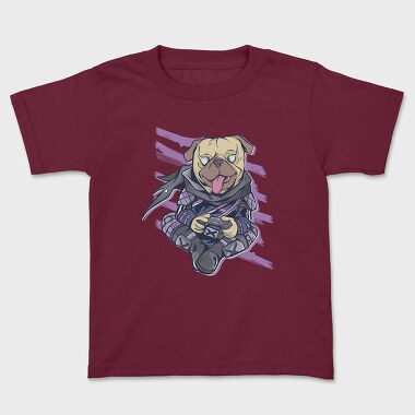 Pug Gamer Ninja, Kids' T-Shirt