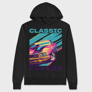 Muscle Car Pop Classic Curves, Унисекс Мъжко Суичър
