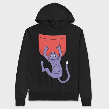 Cat Falling Pocket, Unisex Men's Hoodie
