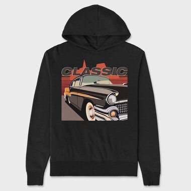60S Classic Car Classic Cool, Unisex Men's Hoodie
