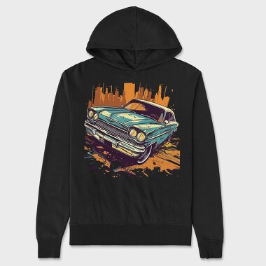 Classic Car Comic, Unisex Men's Hoodie