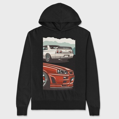 Skyline Front Back, Unisex Men's Hoodie