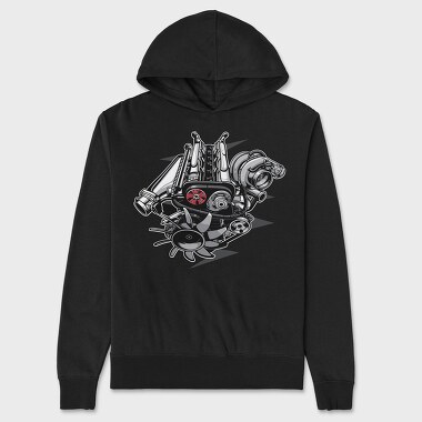 Motor Detail, Unisex Men's Hoodie