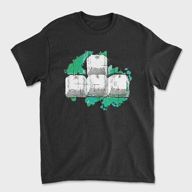 Wasd Keys, Unisex Men's T-Shirt