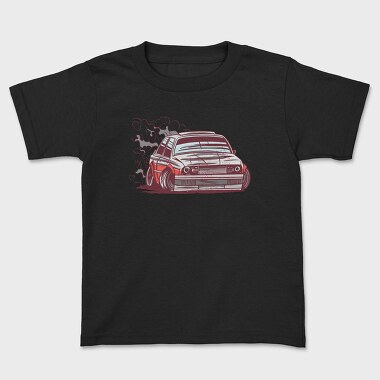 Kids' T-Shirt, Car Drifting