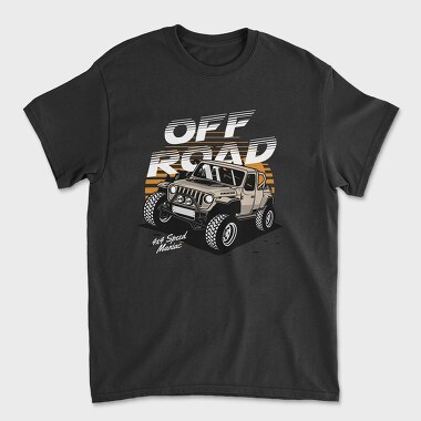 Offroad Jeep Retro Sunset, Unisex Men's T-Shirt