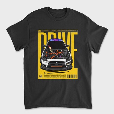 Unisex Men's T-Shirt, Evo Drive Flame