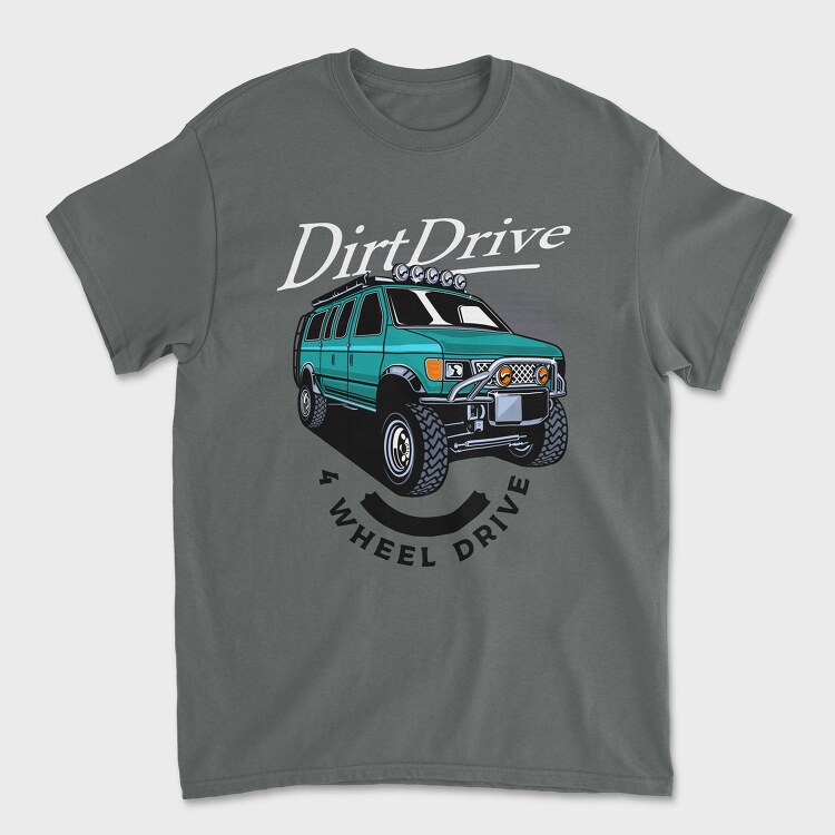 4 Wheel Drive Car, Унисекс Мъжка Тениска