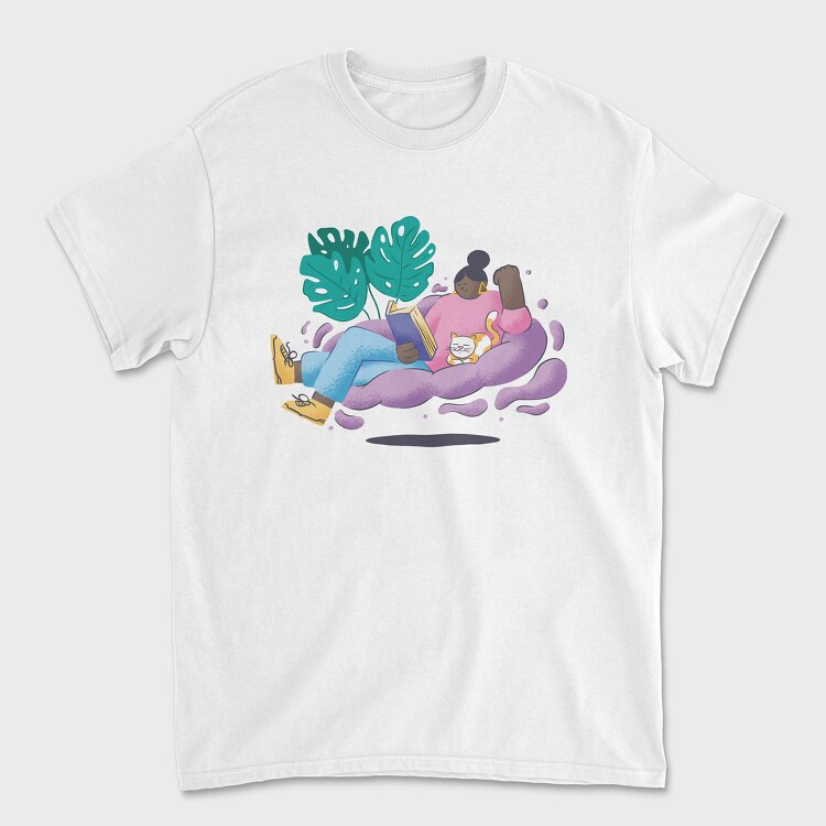Girl Reading, Unisex Men's T-Shirt