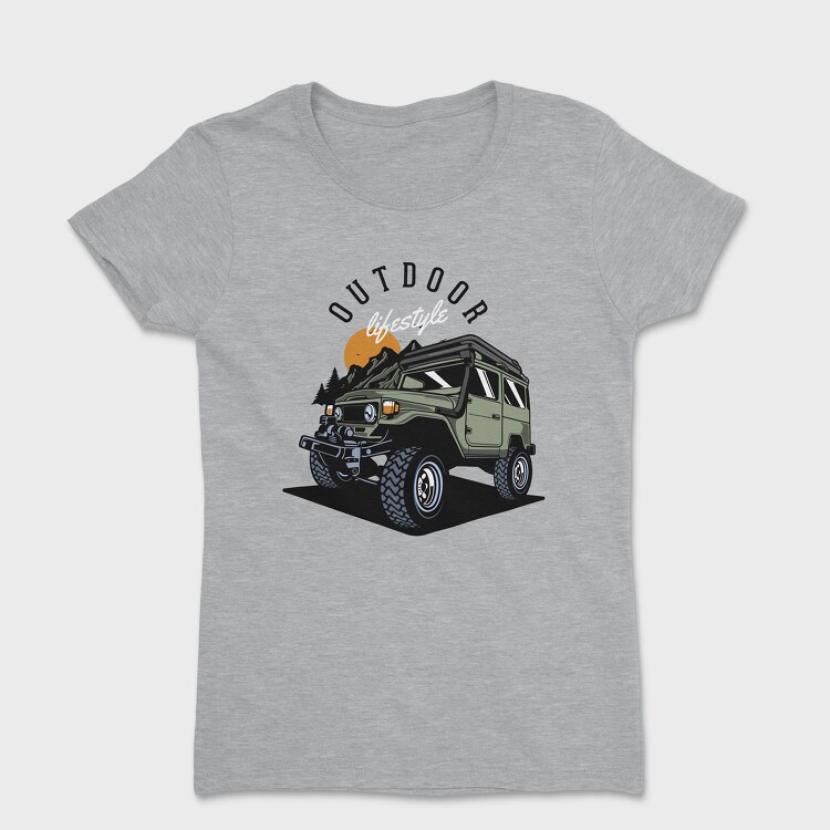 Outdoor Adventure Jeep Offroad, Дамска Тениска