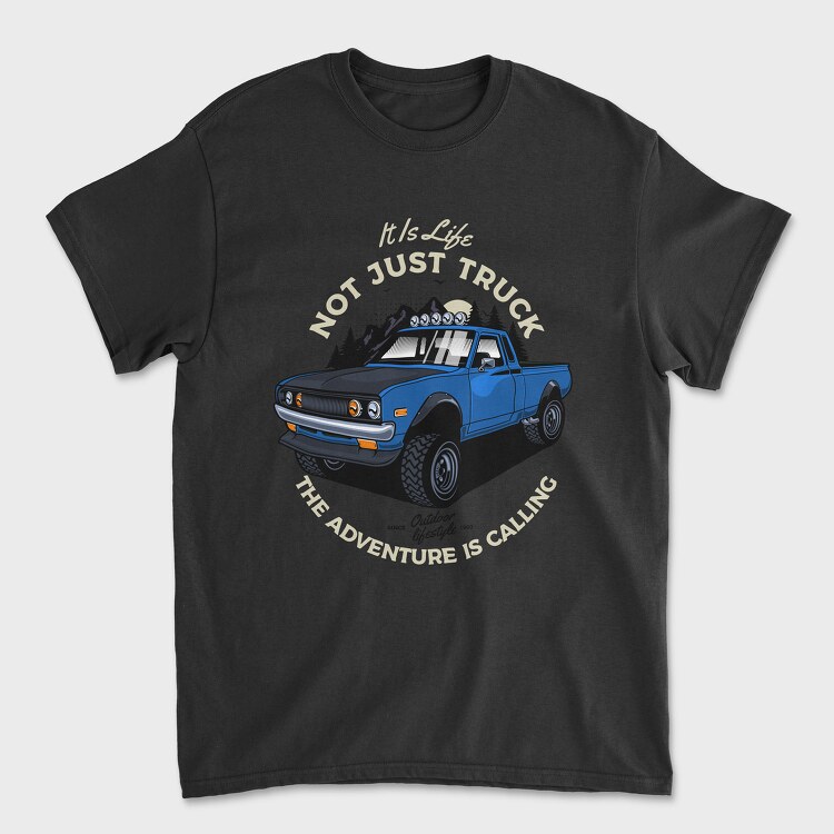 The Adventure Is Calling Offroad Car, Унисекс Мъжка Тениска