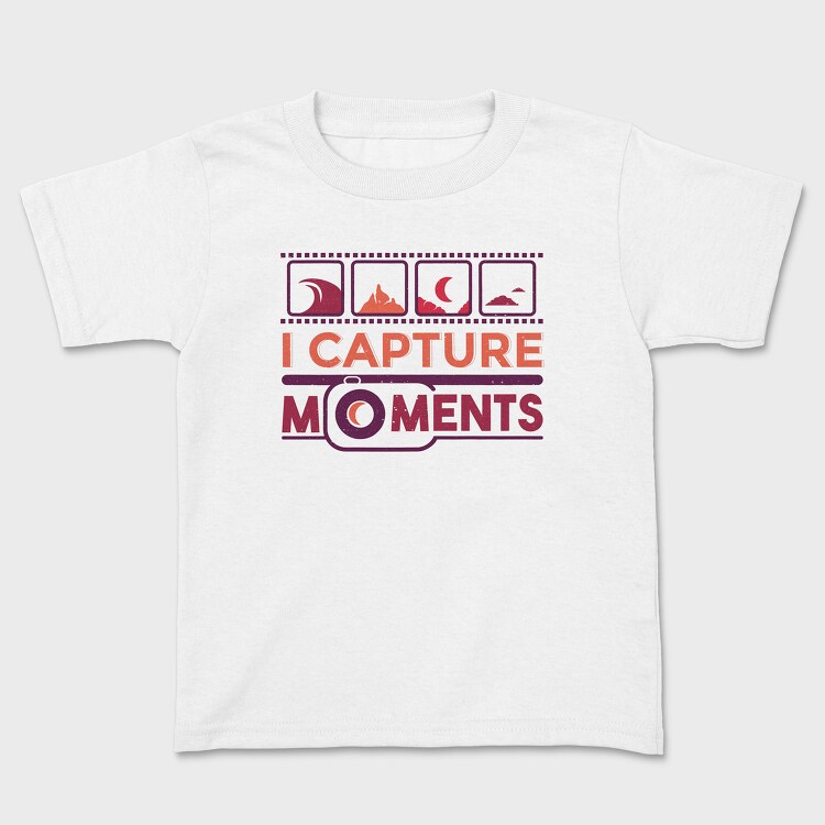 I Capture Moments, Kids' T-Shirt