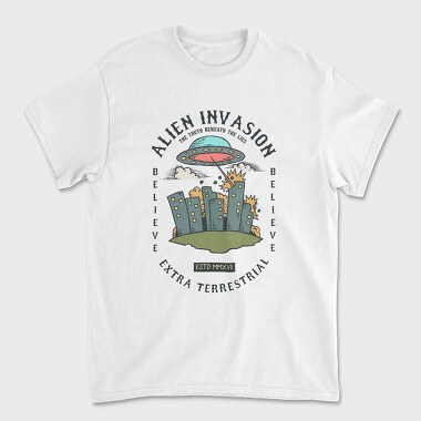 Alien Attack, Unisex Men's T-Shirt