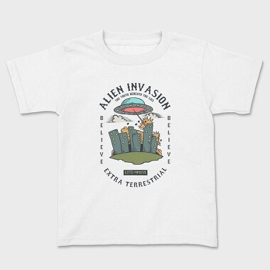 Alien Attack, Kids' T-Shirt