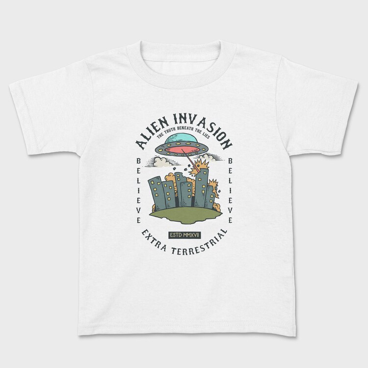 Alien Attack, Kids' T-Shirt
