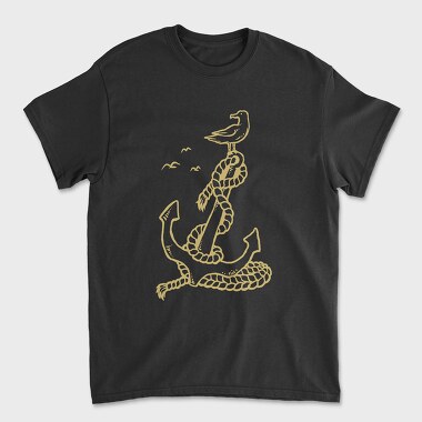 Anchor Bird, Unisex Men's T-Shirt