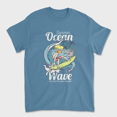 Beach Surfing, Unisex Men's T-Shirt