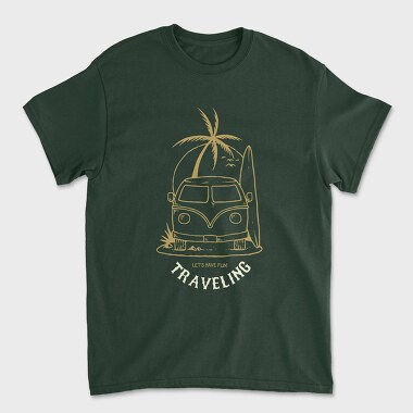Unisex Men's T-Shirt, Beach Traveling