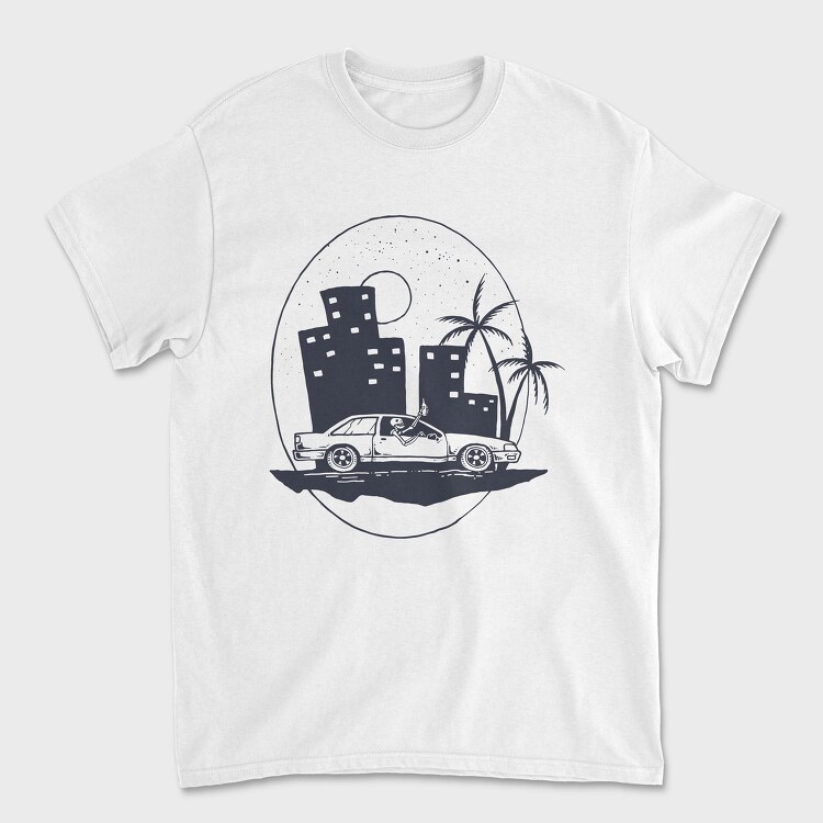 City Night Drive, Unisex Men's T-Shirt