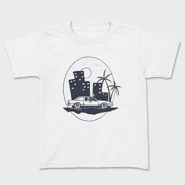 Kids' T-Shirt, City Night Drive
