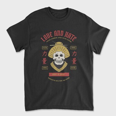 Unisex Men's T-Shirt, Geisha Skull