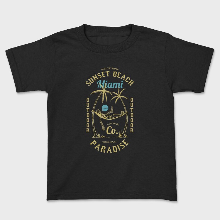Skull Beach, Kids' T-Shirt