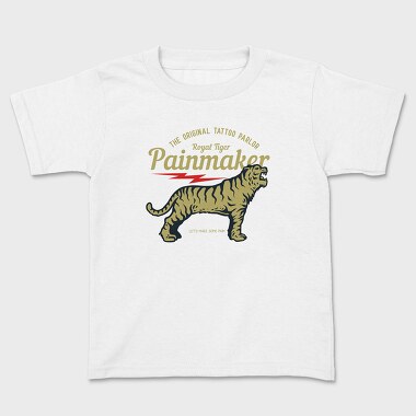 Tiger Vintage Label, Kids' T-Shirt