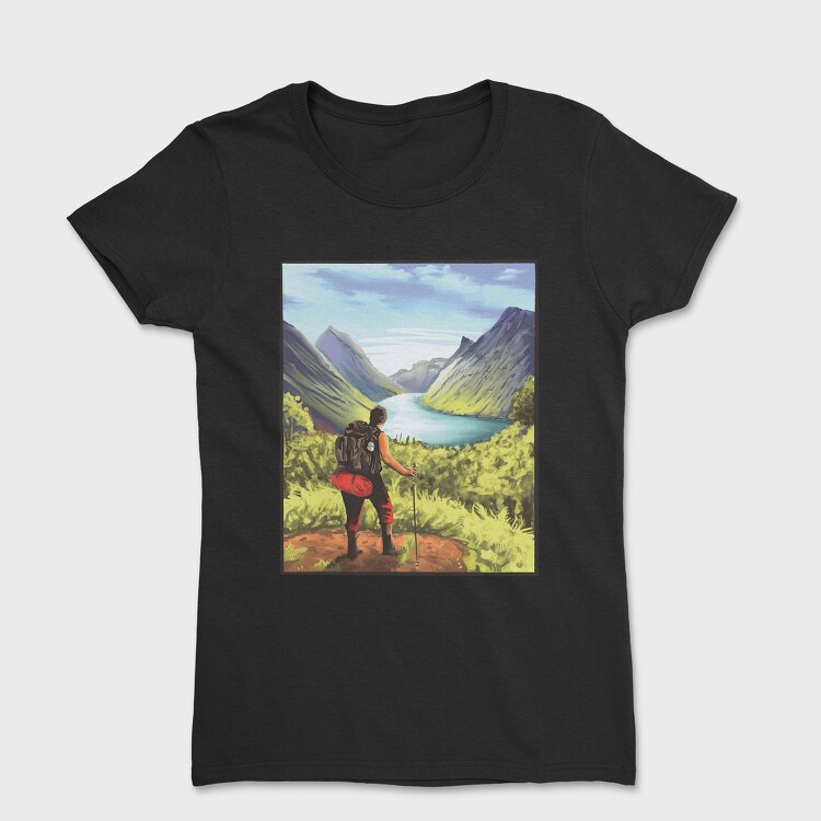 Hiker Landscape, Women's T-Shirt