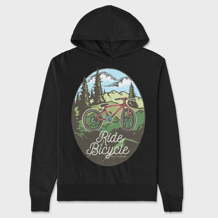 Ride Bicycle, Unisex Men's Hoodie