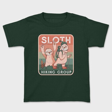 Sloth Hiking Group, Kids' T-Shirt