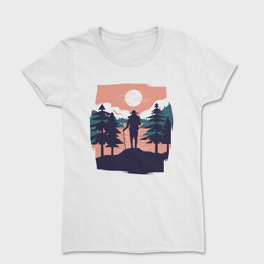 Hiking Sunset, Women's T-Shirt