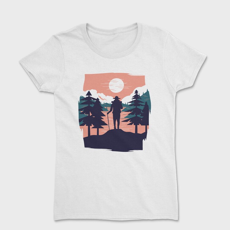 Hiking Sunset, Women's T-Shirt