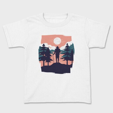 Hiking Sunset, Kids' T-Shirt