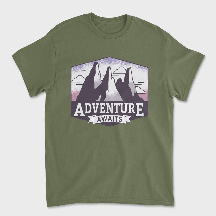 Adventure Awaits, Унисекс Мъжка Тениска