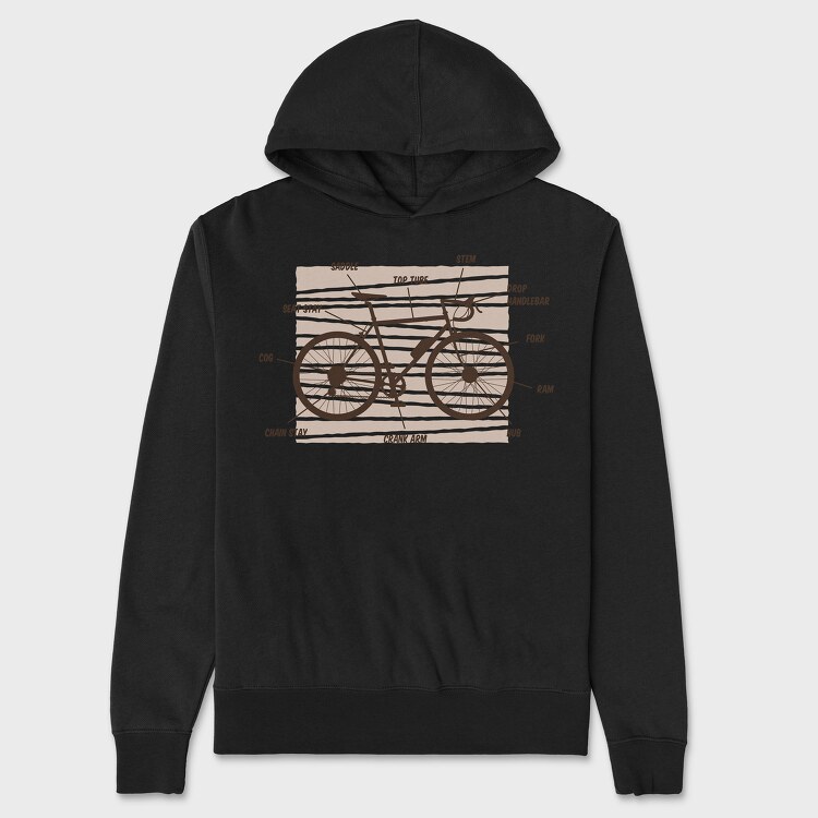Bike Anatomy, Унисекс Мъжко Суичър