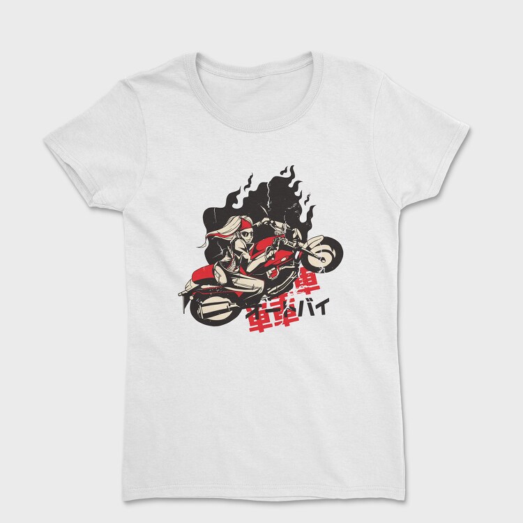 Motorcycle Girl, Women's T-Shirt