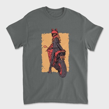 Cat Woman Motorbike, Унисекс Мъжка Тениска