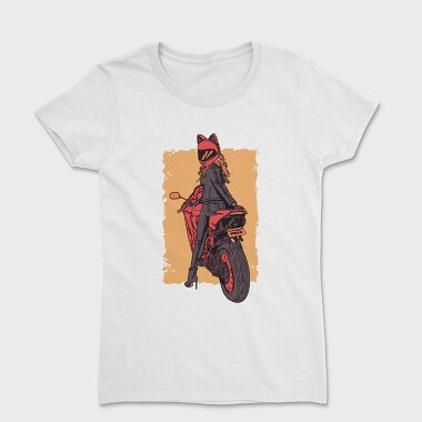 Cat Woman Motorbike, Women's T-Shirt