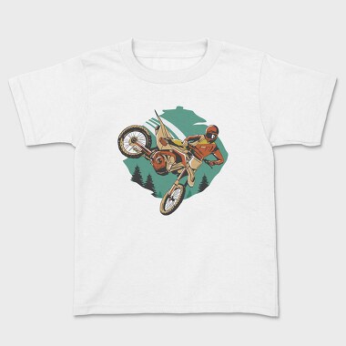 Motorcycle Winter, Kids' T-Shirt